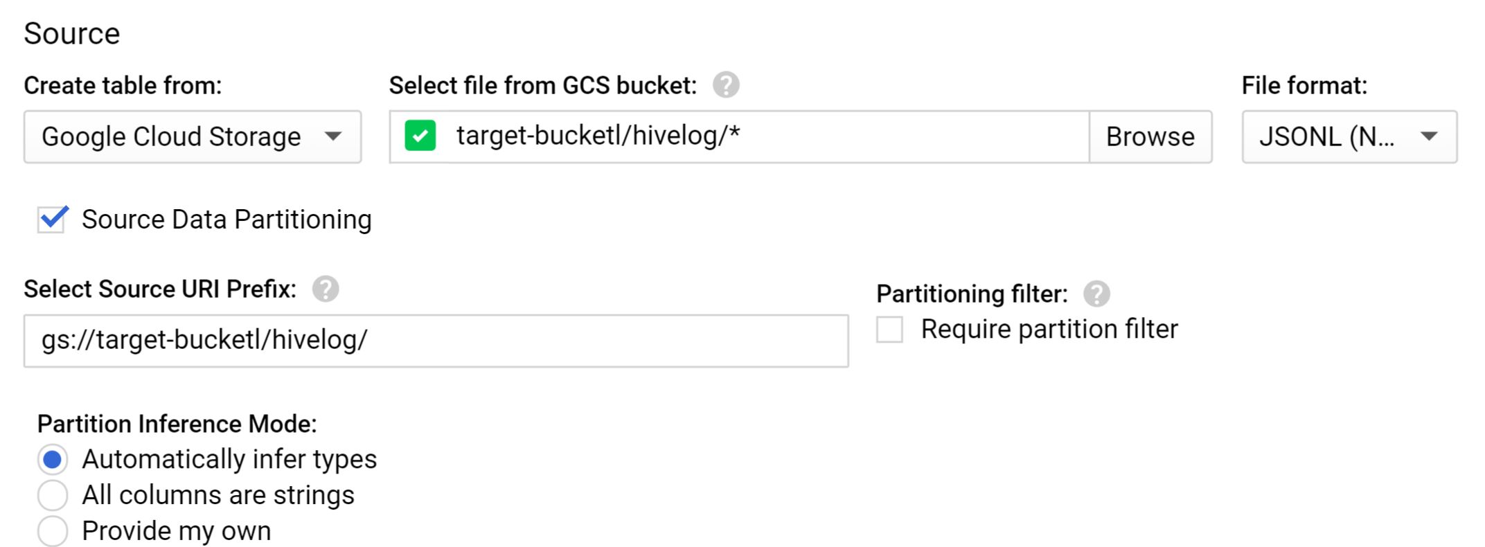 GCP Convert StackDriver Log Sink As Hive Partition In GCS